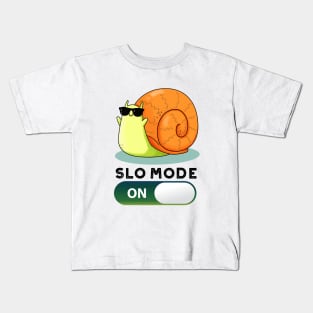 Slo-mode On Funny Slow Motion Snail Pun Kids T-Shirt